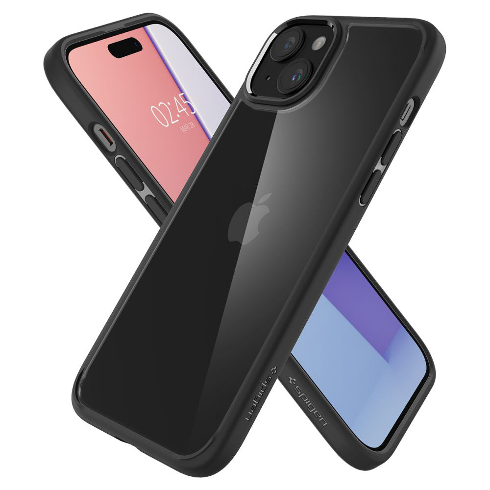 Deksel for Apple iPhone 15 Plus, Spigen, Ultra Hybrid, Matt Svart