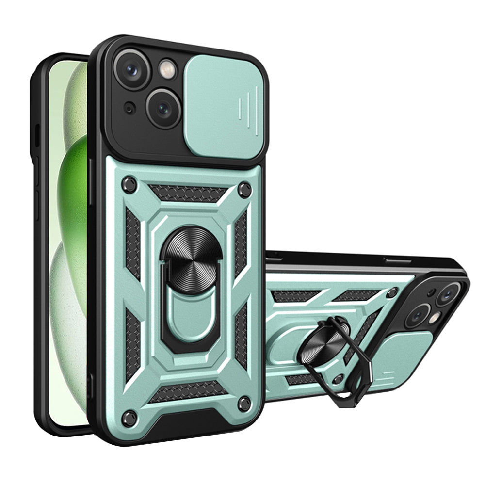 Deksel for Apple iPhone 15 Plus, Techsuit, CamShield, Grønn