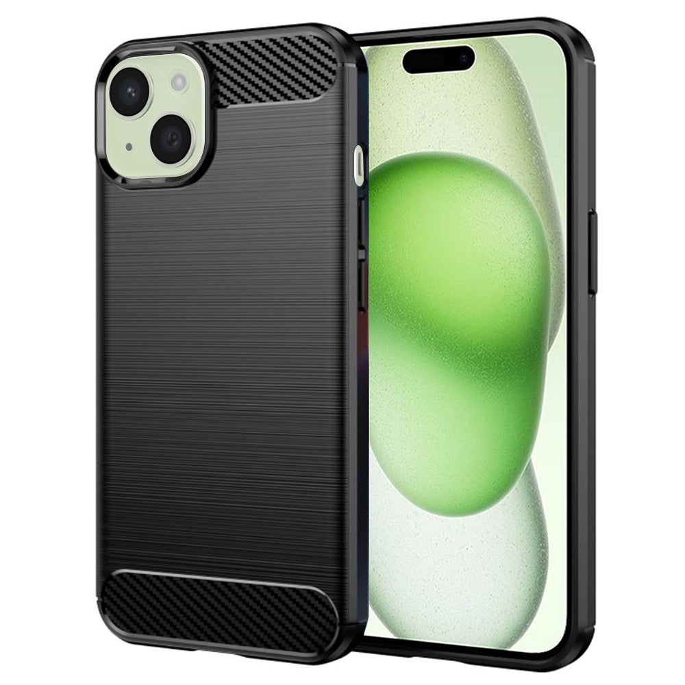 Deksel for Apple iPhone 15 Plus, Techsuit, Karbon, Svart