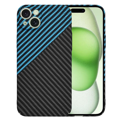 Deksel for Apple iPhone 15 Plus, Techsuit, Carbonite FiberShell, Svart Bleu