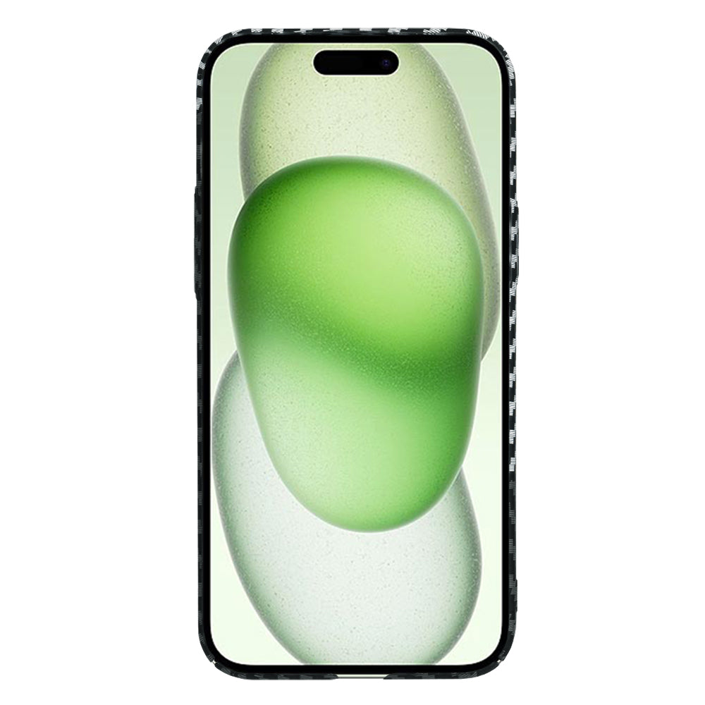 Deksel for Apple iPhone 15 Plus, Techsuit, Carbonite FiberShell, Svart Grå