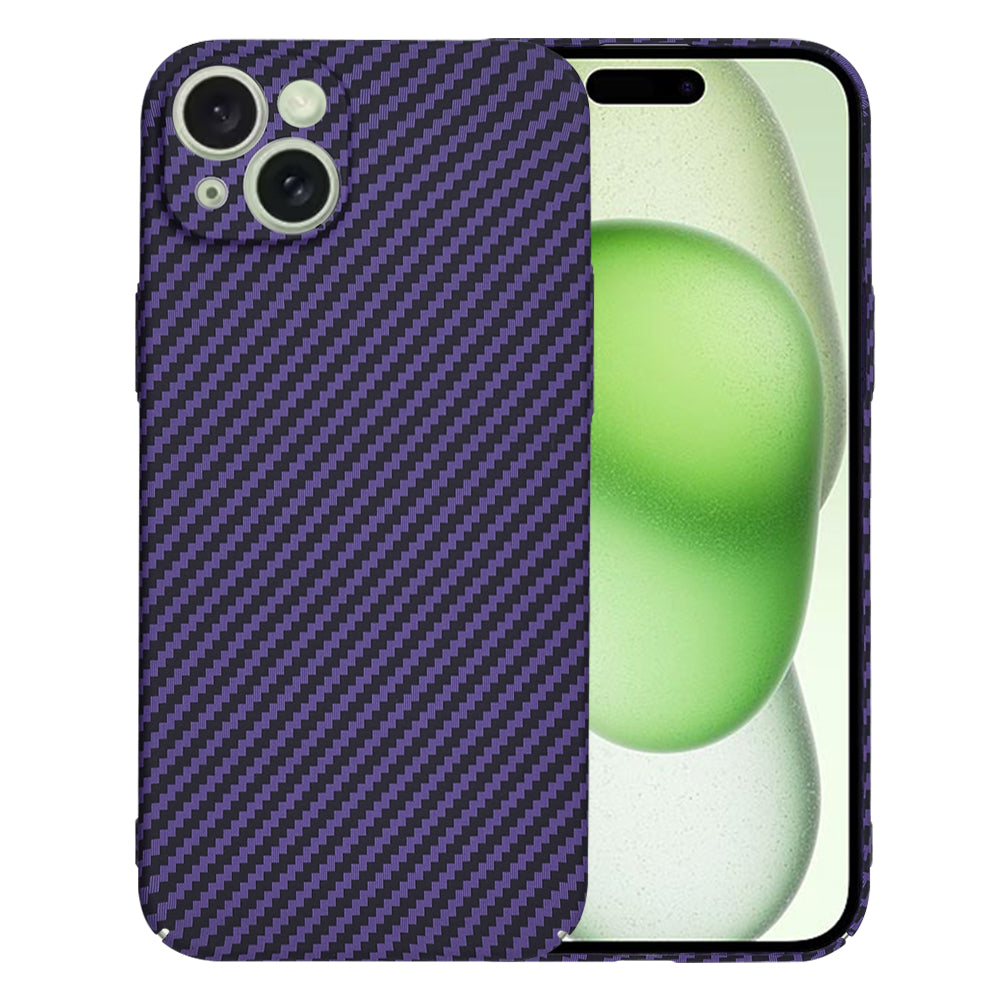 Deksel for Apple iPhone 15 Plus, Techsuit, Carbonite FiberShell, Lilla