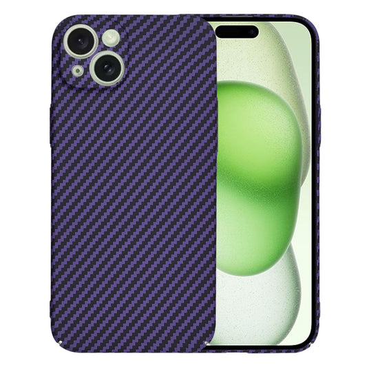 Deksel for Apple iPhone 15 Plus, Techsuit, Carbonite FiberShell, Lilla