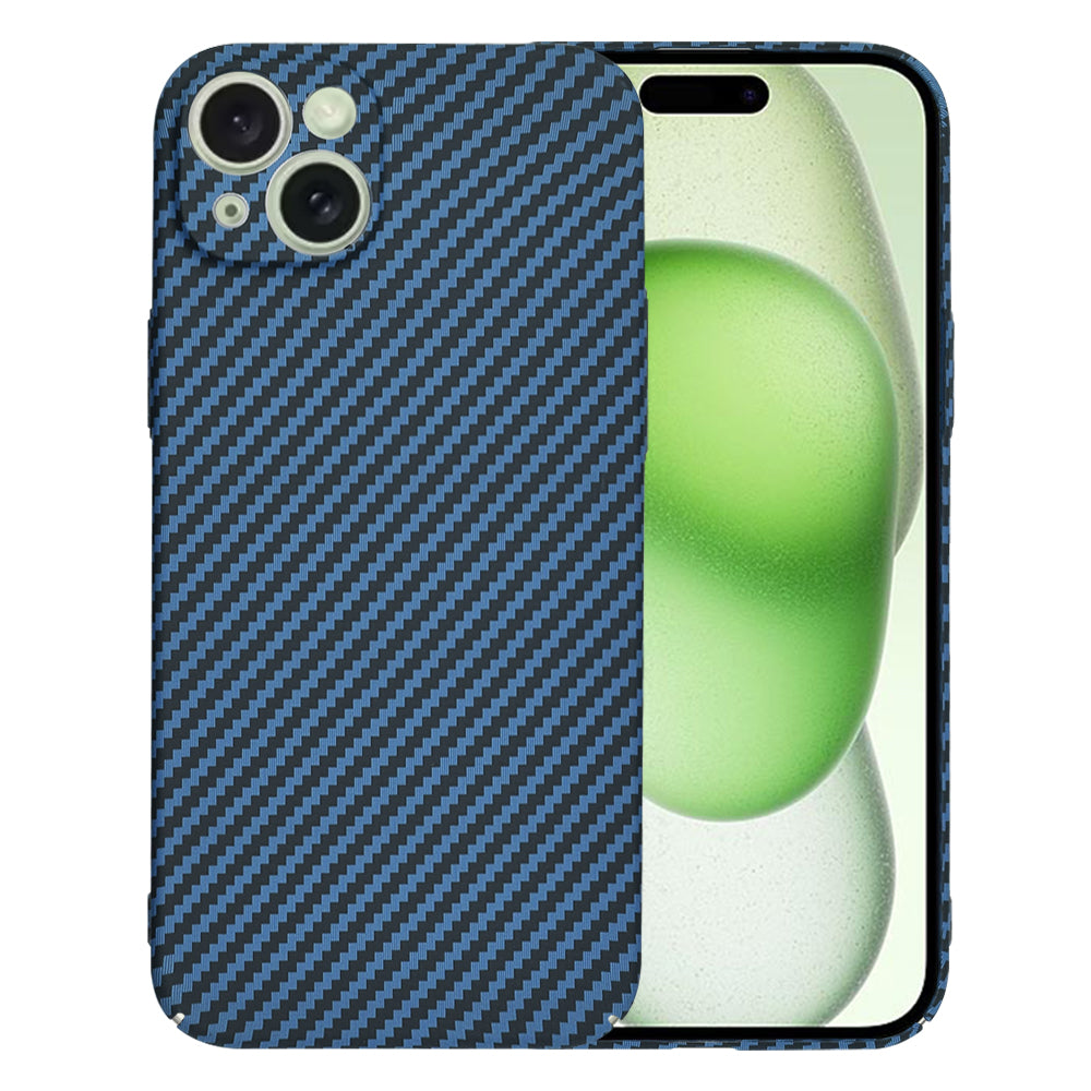 Deksel for Apple iPhone 15 Plus, Techsuit, Carbonite FiberShell, Turkis
