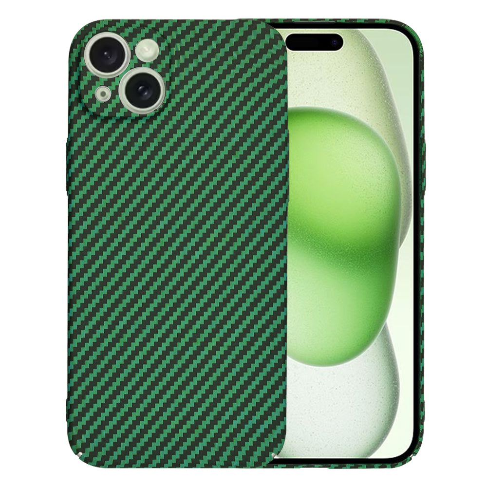Deksel for Apple iPhone 15 Plus, Techsuit, Carbonite FiberShell, Grønn