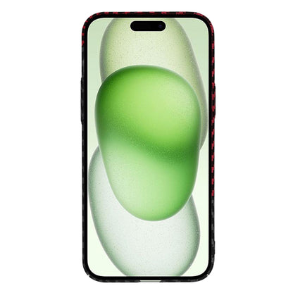 Deksel for Apple iPhone 15 Plus, Techsuit, Carbonite FiberShell, Svart Rød