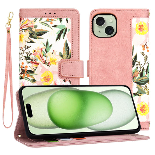 Deksel for Apple iPhone 15 Plus, Techsuit, FlipCraft, Rosa