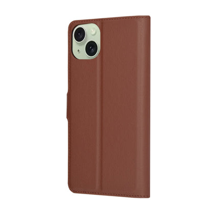 Deksel for Apple iPhone 15 Plus, Techsuit, Leather Folio, Brun