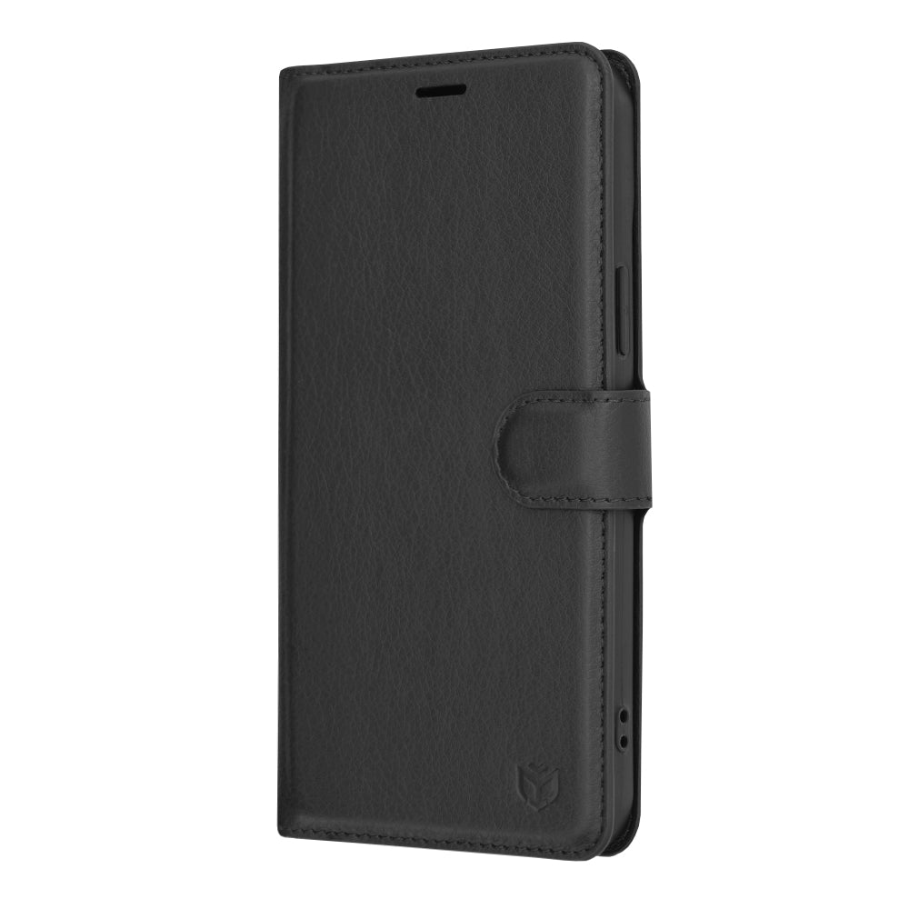 Deksel for Apple iPhone 15 Plus, Techsuit, Leather Folio, Svart