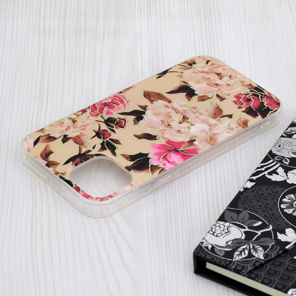 Deksel for Apple iPhone 15 Plus, Techsuit, Marble, Beige