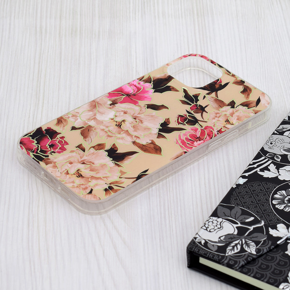 Deksel for Apple iPhone 15 Plus, Techsuit, Marble, Beige