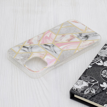 Deksel for Apple iPhone 15 Plus, Techsuit, Marble, Rosa