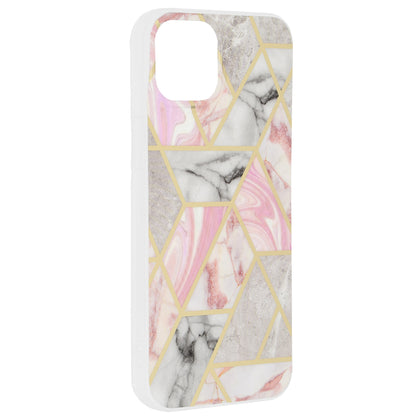 Deksel for Apple iPhone 15 Plus, Techsuit, Marble, Rosa