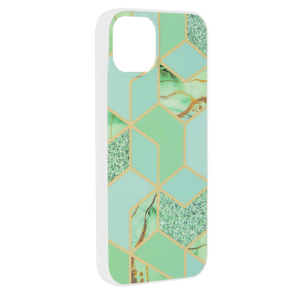 Deksel for Apple iPhone 15 Plus, Techsuit, Marble, Grønn