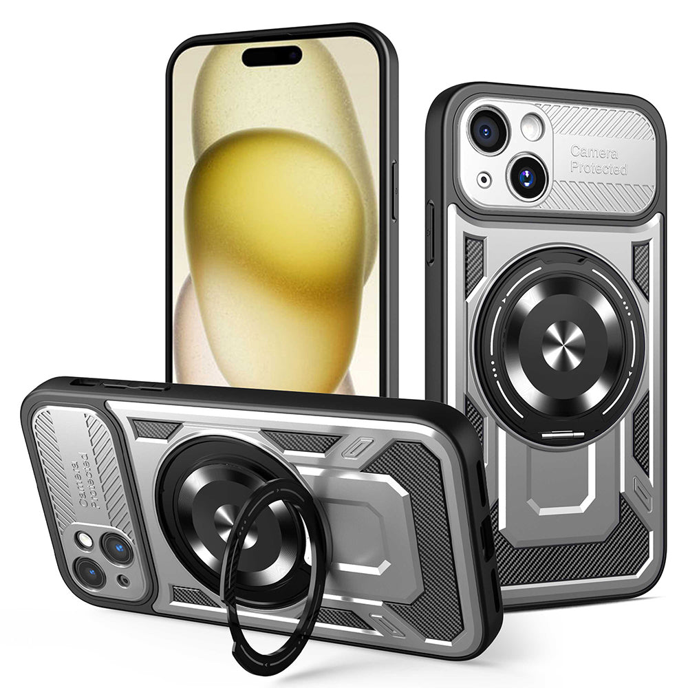 Deksel for Apple iPhone 15 Plus, Techsuit, RuggedCam, Grå