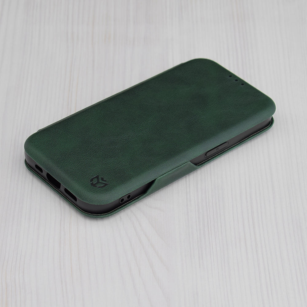 Deksel for Apple iPhone 15 Plus, Techsuit, Safe Wallet Plus, Grønn