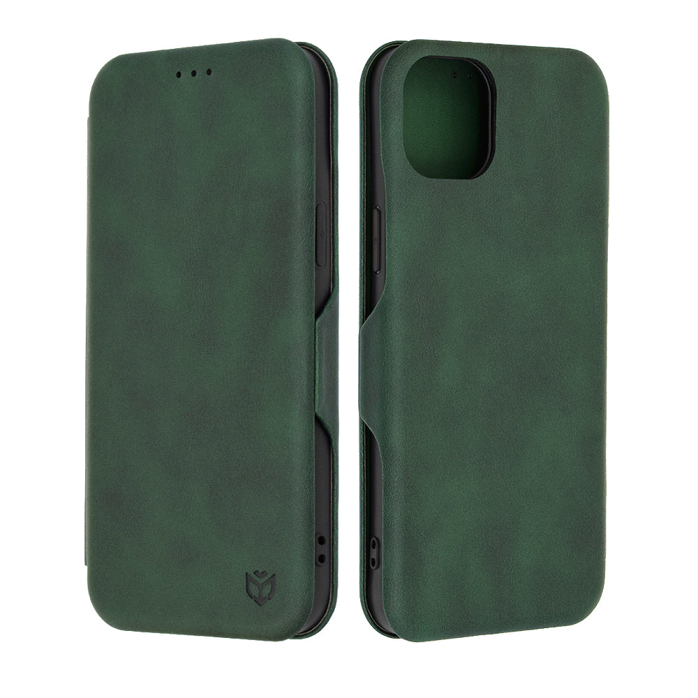Deksel for Apple iPhone 15 Plus, Techsuit, Safe Wallet Plus, Grønn