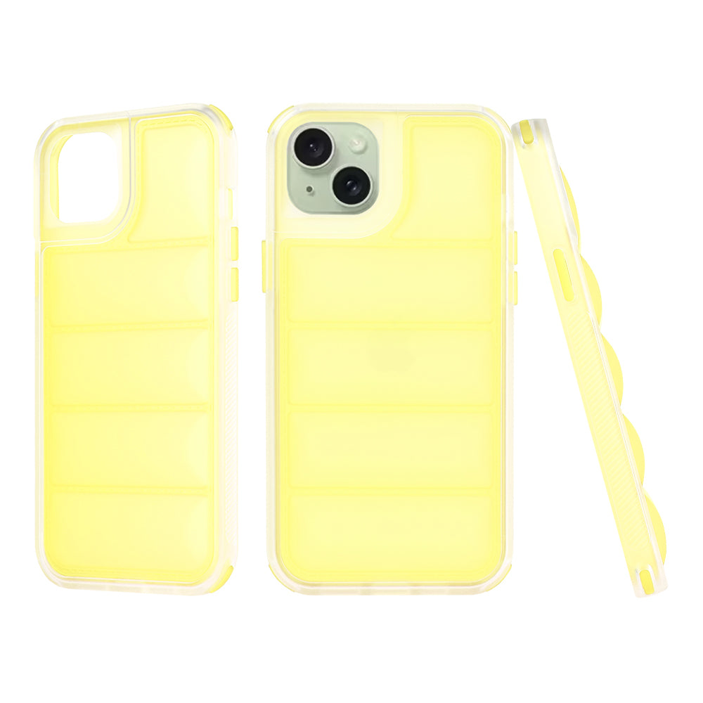 Deksel for Apple iPhone 15 Plus, Techsuit, Wave Shield, Gul