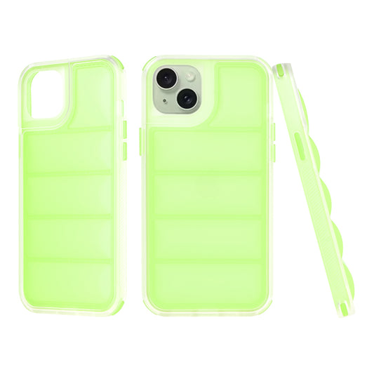 Deksel for Apple iPhone 15 Plus, Techsuit, Wave Shield, Grønn
