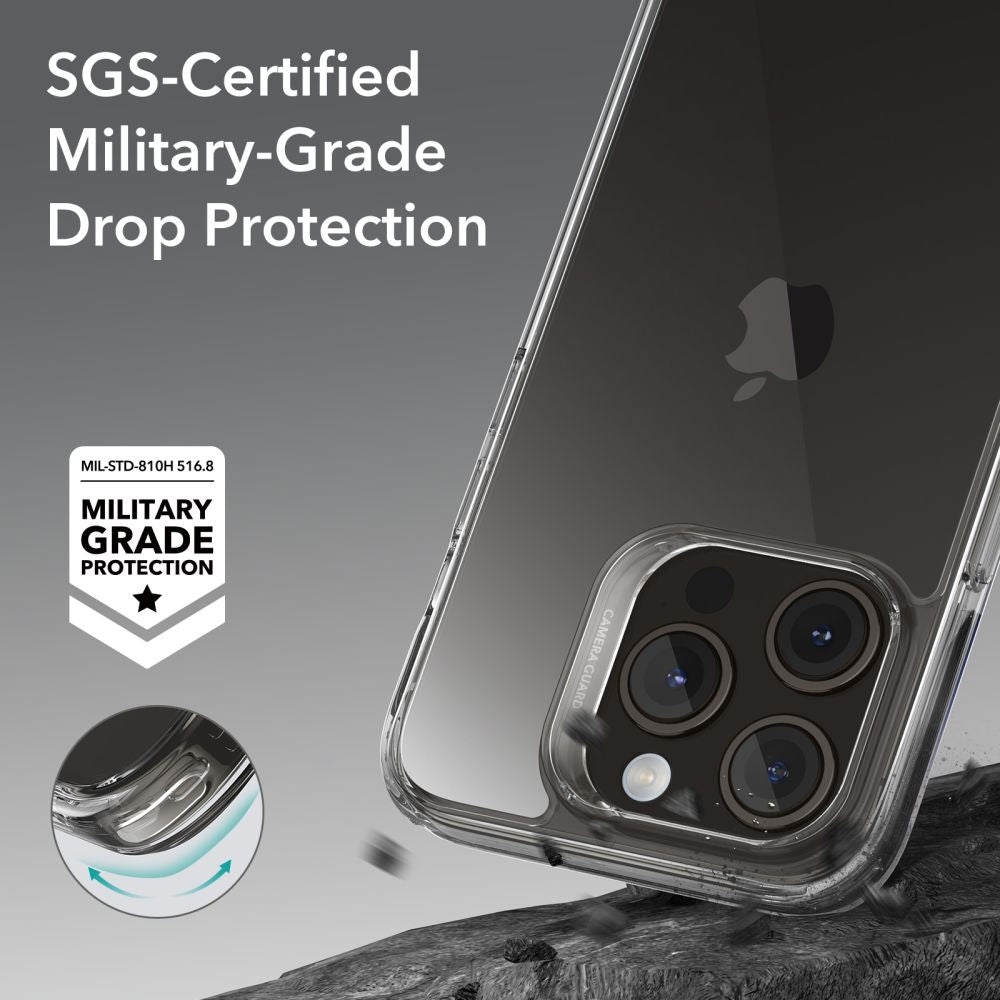 Deksel for Apple iPhone 15 Pro, ESR, Ice Shield, Gjennomsiktig