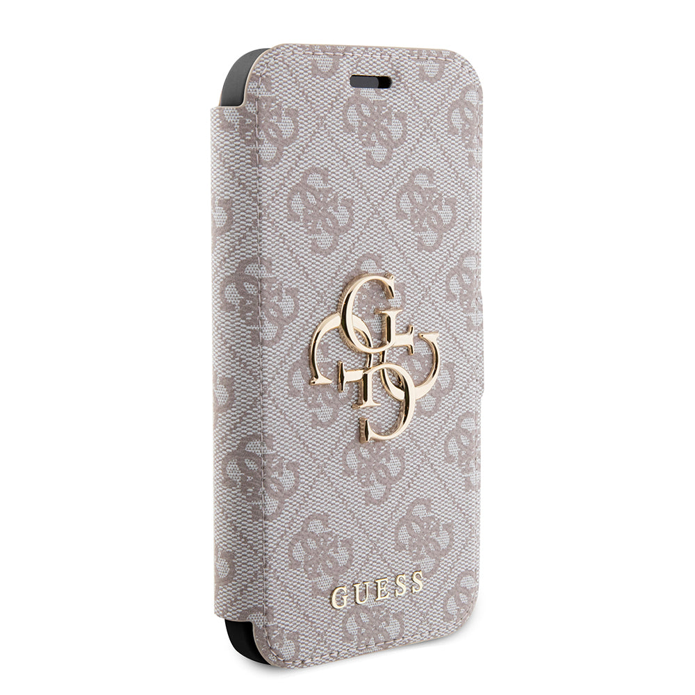 Deksel for Apple iPhone 15 Pro, Guess, 4G Book, Rosa