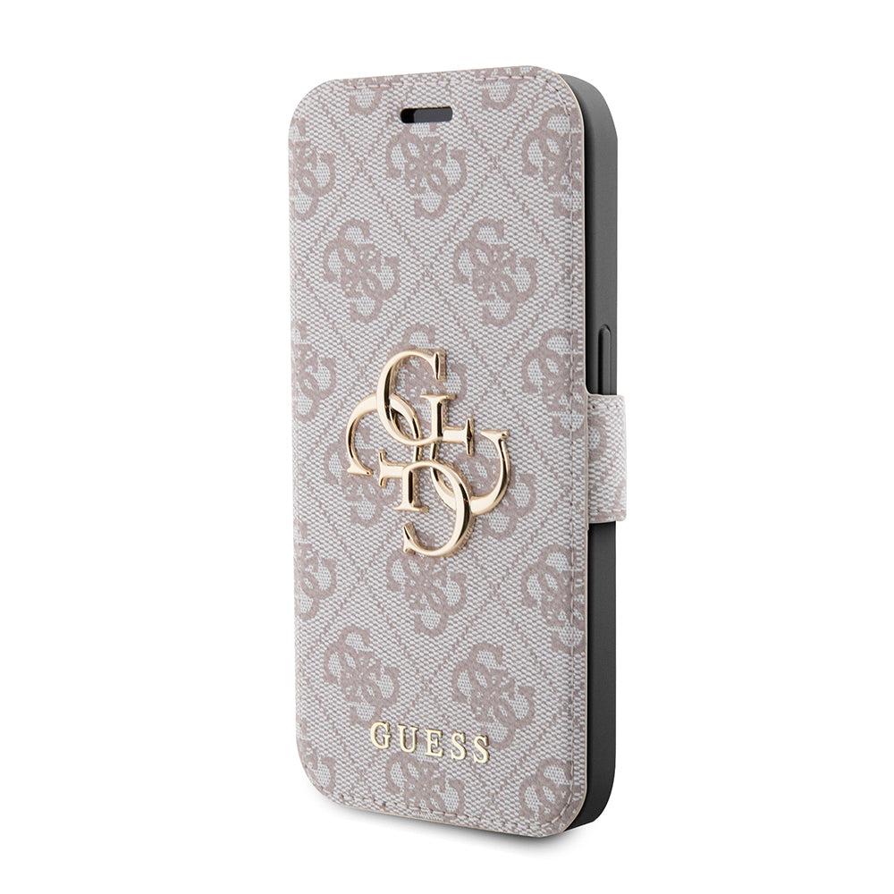 Deksel for Apple iPhone 15 Pro, Guess, 4G Book, Rosa