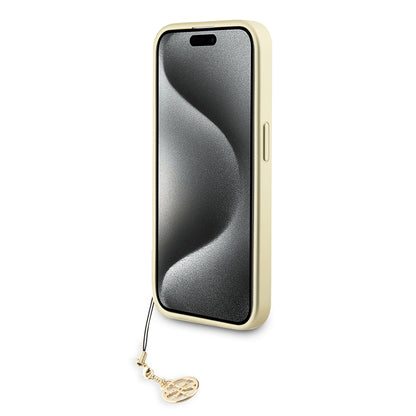 Deksel for Apple iPhone 15 Pro, Guess, 4G Charm, Grå