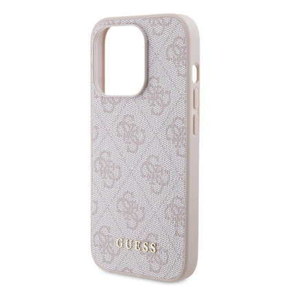Deksel for Apple iPhone 15 Pro, Guess, 4G Metal Gold Logo, Rosa