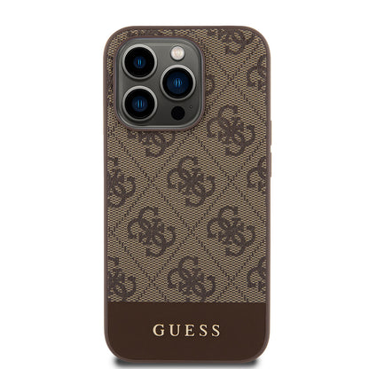 Deksel for Apple iPhone 15 Pro, Guess, 4G Stripe, Brun