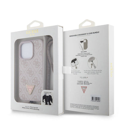 Deksel for Apple iPhone 15 Pro, Guess, Crossbody 4G Metal Logo, Rosa