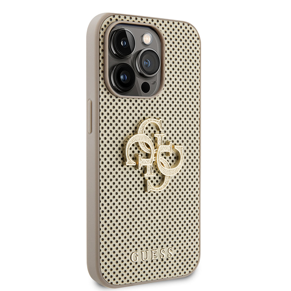 Deksel for Apple iPhone 15 Pro, Guess, Perforated 4G, Gull