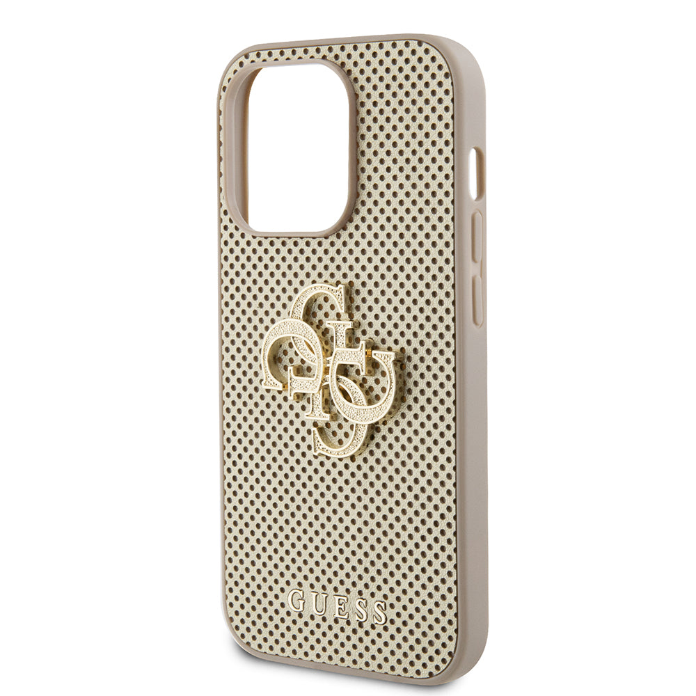 Deksel for Apple iPhone 15 Pro, Guess, Perforated 4G, Gull