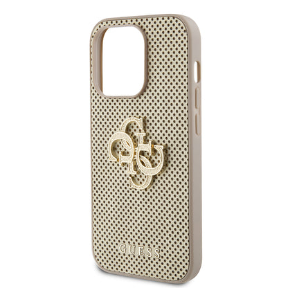 Deksel for Apple iPhone 15 Pro, Guess, Perforated 4G, Gull