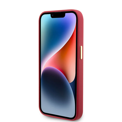 Deksel for Apple iPhone 15 Pro, Guess, Script Metal Logo & Frame, Rosa