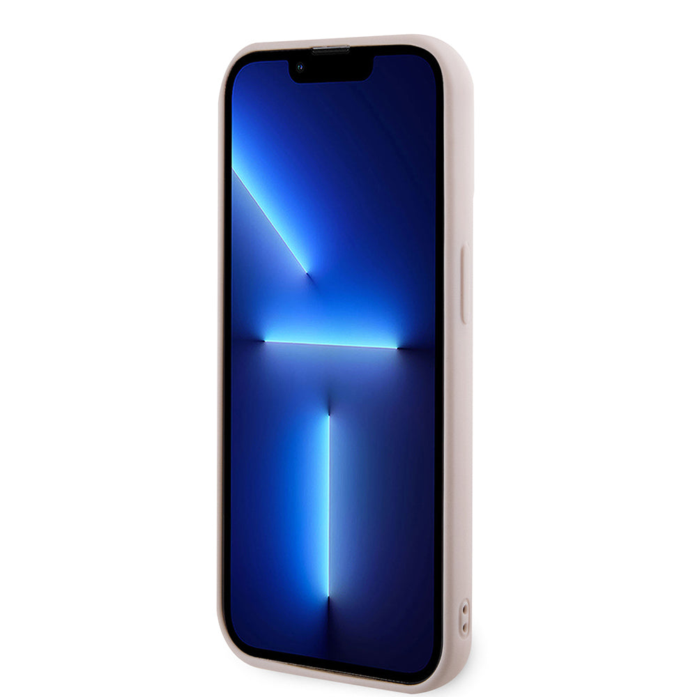 Deksel for Apple iPhone 15 Pro, Karl Lagerfeld, 3D Rubber Glitter Logo Karl, Rosa