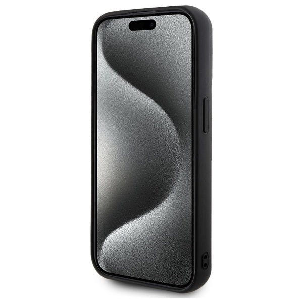 Deksel for Apple iPhone 15 Pro, Karl Lagerfeld, 3D Rubber Signature, Svart