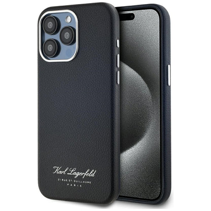 Deksel for Apple iPhone 15 Pro, Karl Lagerfeld, Grained Hotel RSG, Svart