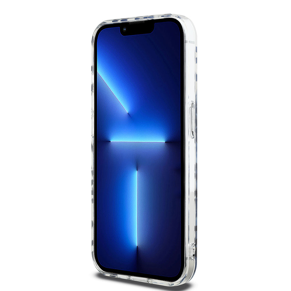 Deksel for Apple iPhone 15 Pro, Karl Lagerfeld, IML Electroplated Repeated Logo, Gull