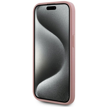 Deksel for Apple iPhone 15 Pro, Karl Lagerfeld, Metal Signature, Rosa