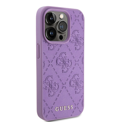 Deksel for Apple iPhone 15 Pro Max, Guess, 4G Stamped, Lys Lilla