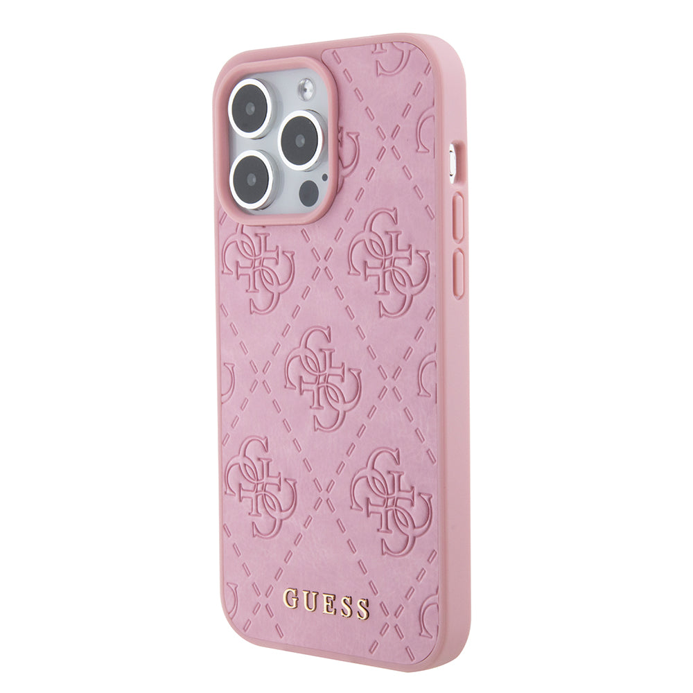 Deksel for Apple iPhone 15 Pro Max, Guess, 4G Stamped, Rosa