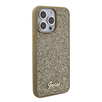 Deksel for Apple iPhone 15 Pro Max, Guess, Disco Metal Script, Gull