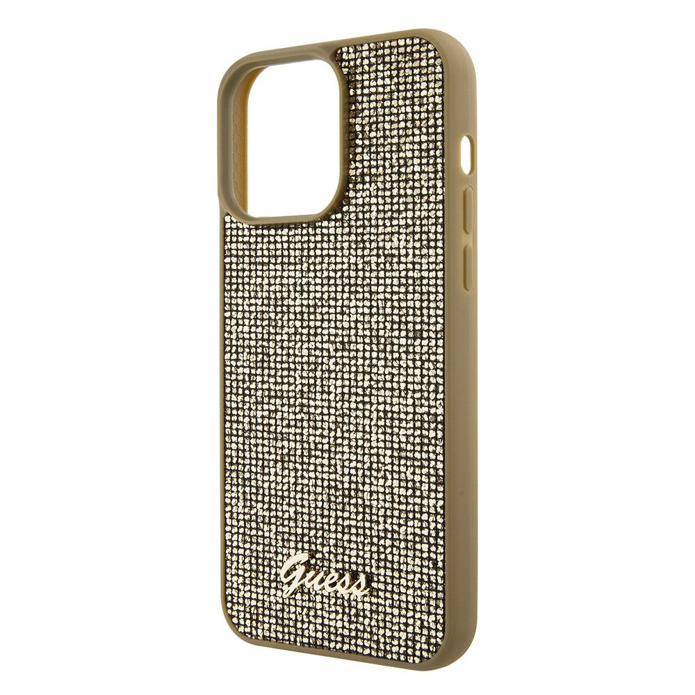Deksel for Apple iPhone 15 Pro Max, Guess, Disco Metal Script, Gull