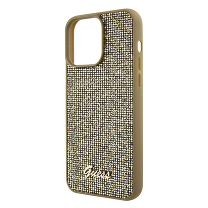 Deksel for Apple iPhone 15 Pro Max, Guess, Disco Metal Script, Gull