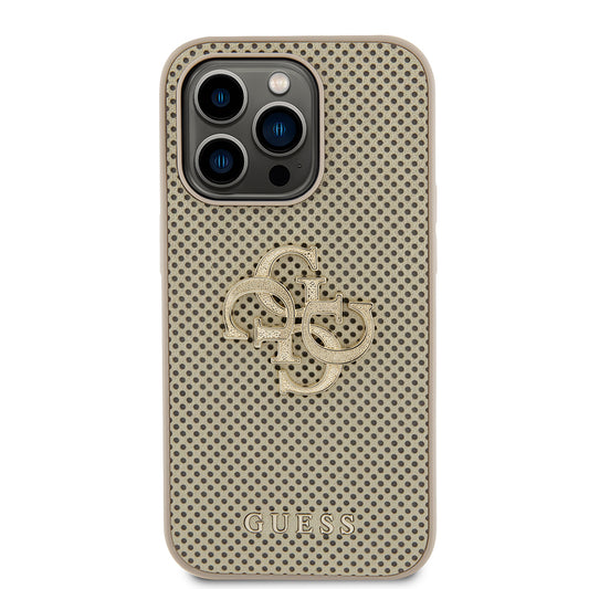 Deksel for Apple iPhone 15 Pro Max, Guess, Perforated 4G, Gull