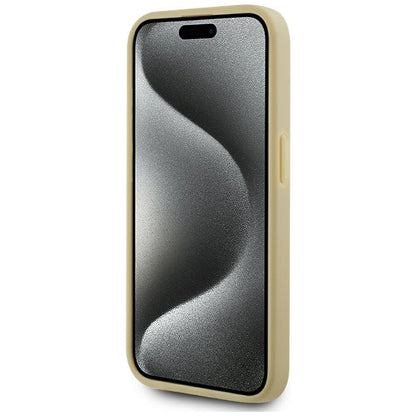 Deksel for Apple iPhone 15 Pro Max, Karl Lagerfeld, Metal Signature, Gull