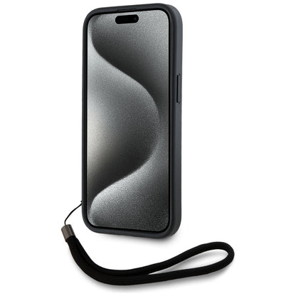 Deksel for Apple iPhone 15 Pro Max, Karl Lagerfeld, Saffiano Athleisure Stripes with Strap, Rosie