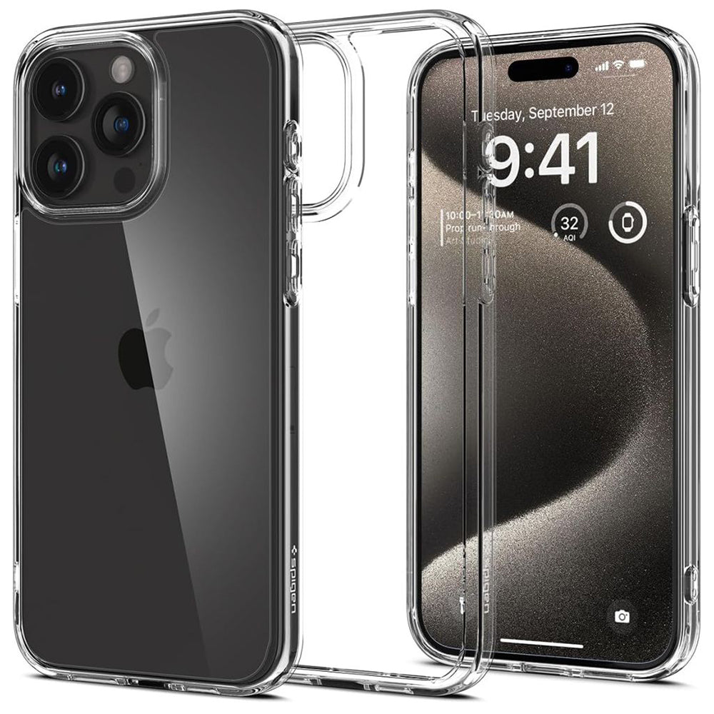 Deksel for Apple iPhone 15 Pro Max, Spigen, Ultra Hybrid, Gjennomsiktig