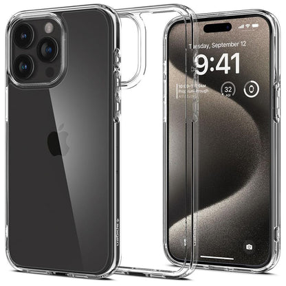Deksel for Apple iPhone 15 Pro Max, Spigen, Ultra Hybrid, Gjennomsiktig