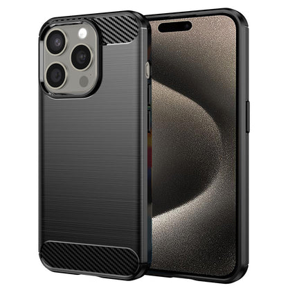 Deksel for Apple iPhone 15 Pro Max, Techsuit, Karbon, Svart
